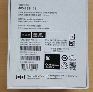 OnePlus 6T (A6010) 256GB/8GB Midnight Black Unlock
