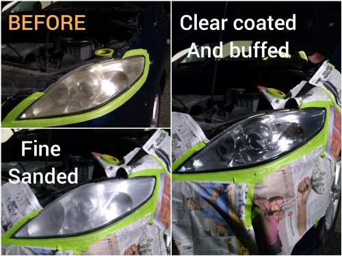 Vehicle Head Lamp Restoration Service
