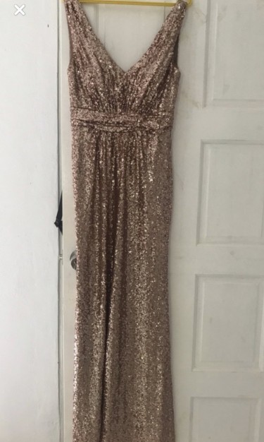 NEW SEQUIN ROSE GOLD GOWN 