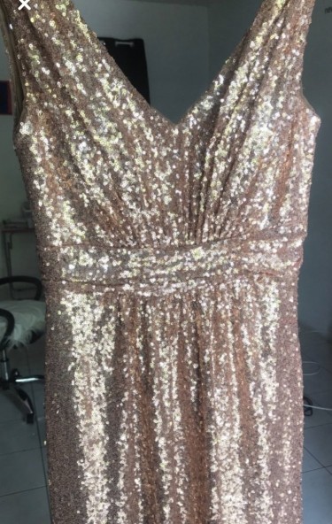 NEW SEQUIN ROSE GOLD GOWN 