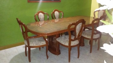 Seven (7) Piece Dining Setting (One Table – Six Ch
