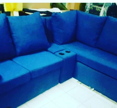 CUSTOM BUILD YOUR OWN BEAUTIFUL BLUE SECTIONAL