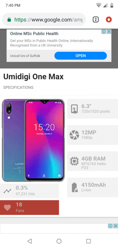 UMIDIGI ONE MAX  BRAND NEW 128 GB