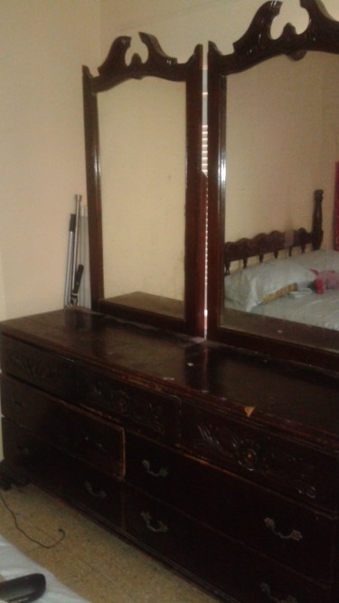 Used Dresser With Double Mirror For Sale