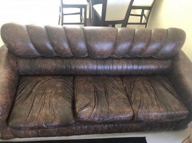 Sofa 3 Pieces Leather 