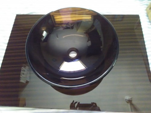 Tea Glass Vessel With Fixtures & Table Top.