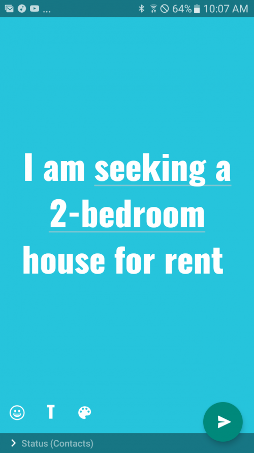 I Am Seeking A Two Bedroom Unfurnished House To Re
