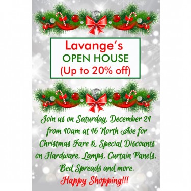 Lavange Open House On December 21