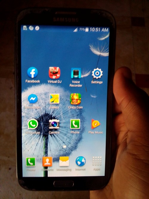 Samsung Galaxy Note 2 For Sale Fully Up Crack 11k