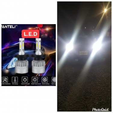 New L.E.D Bulbs And 99-00 Ek Civic Head Lamps