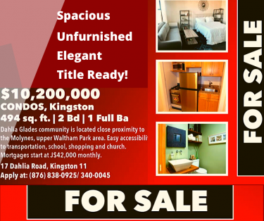 Condos, Kingston | 494 Sq.ft. | 2 Bedroom | 1 Full