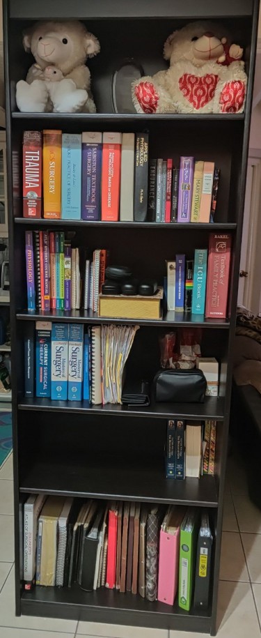 6-Shelf Standard Bookcase, (Black)