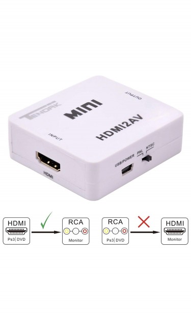 HDMI TO AV Adapter Converter Cable CVBS  3RCA 1080