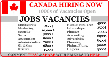 GUARANTEED VISAS AND JOBS AVAILABLE  IN CANADA!