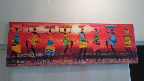 African Painting Frameless