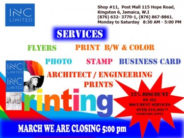Come Into INC This Week To Meet All Your Printing 