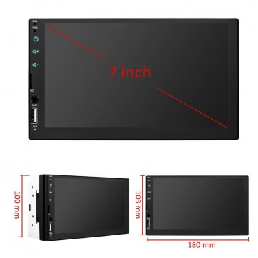 7 Inch Double 2 DIN Car MP5 Player Bluetooth Touch