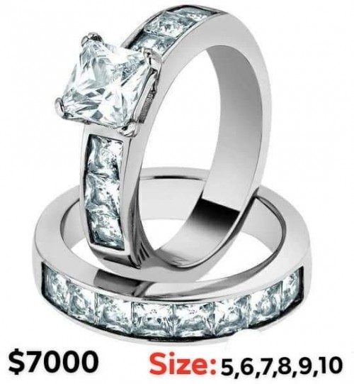 Wedding/ Engagement Ring Stainless Steel