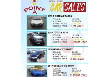 CARS FOR RENT HONDA CRV SUZUKI CRV MARK X & AXIO