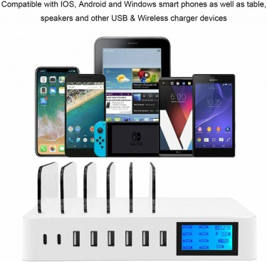 9-in-1 LCD Wireless Charging Station