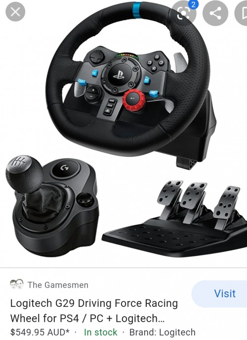 Logitech G29 Driving Force Racing Wheel For Ps4/pc
