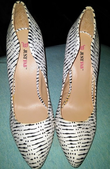 White And Black High Heels, Size 10