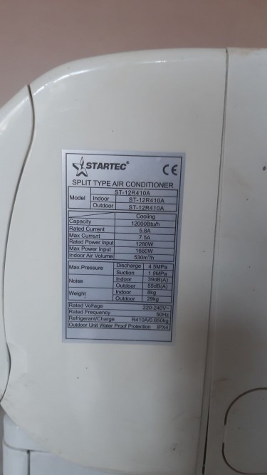 STARTEC SPLIT Air Conditioning Unit Used