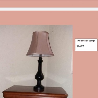 Two Bedside Table Lamps(excellent Condition)