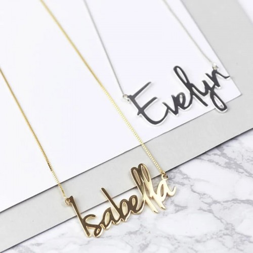 Personalized Carrie Style MyName Necklace Pendant