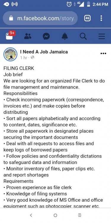 NEED A RESUME FOR A FILE CLERK JOB? 