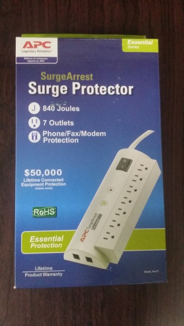  7 Outlet Surge Guard With Phone Internet Outlet 