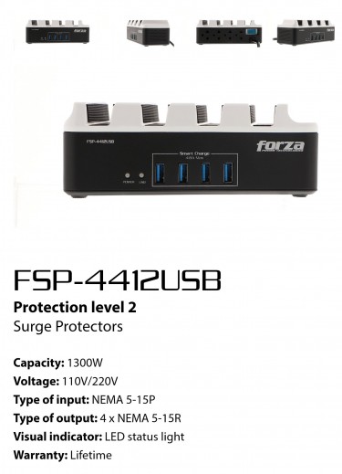 Forza Surge Protector & Power Strip