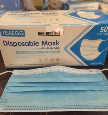 3 Ply Disp., Breathable, Skin Friendly Face Masks