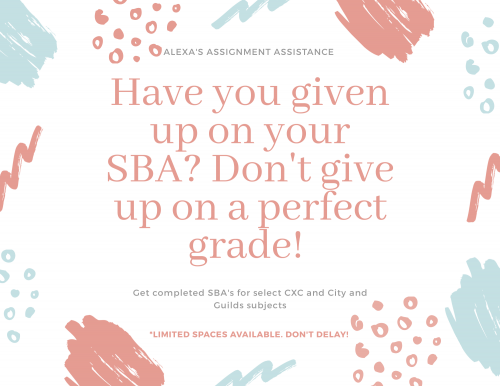 Get Your SBA's Completed!