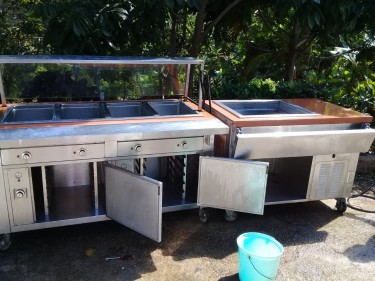 Steam Table With Oven And Refrigerator