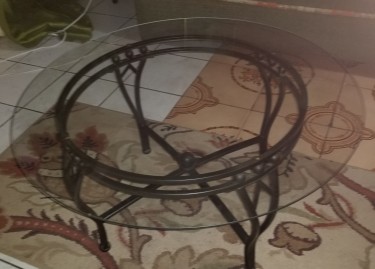 Glass Coffee Table Set Three Pieces 