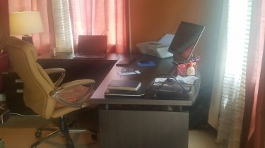 OFFICE DESK, PEDESDAL & CHAIR 4 SALE (MOVING AWAY)