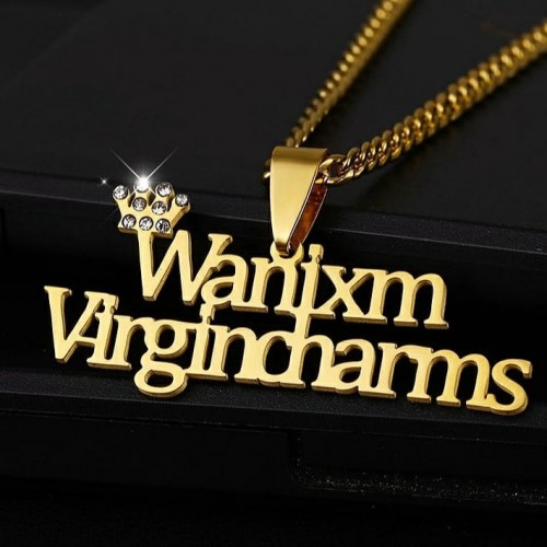 Custom Double Name Necklace With A Crown