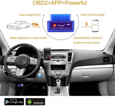 Bluetooth OBDII Car Diagnostic Check Engine Light 