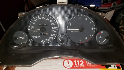 Ep82 GT Cluster With TRD Speedometer (very Rare)