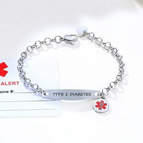 Custom Engrave Medical Alert ID Bracelets