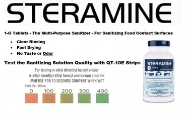 Steramine 1-G Food Safe Sanitizer (1 Bottle) 