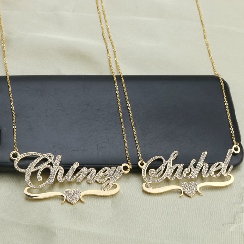 Stylish Iced Out Customized Name Necklace