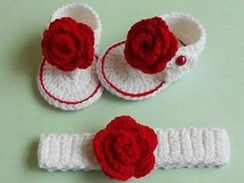Crochet Baby Girl Slippers