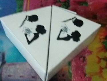 Bridal Couple Cake Slice Box