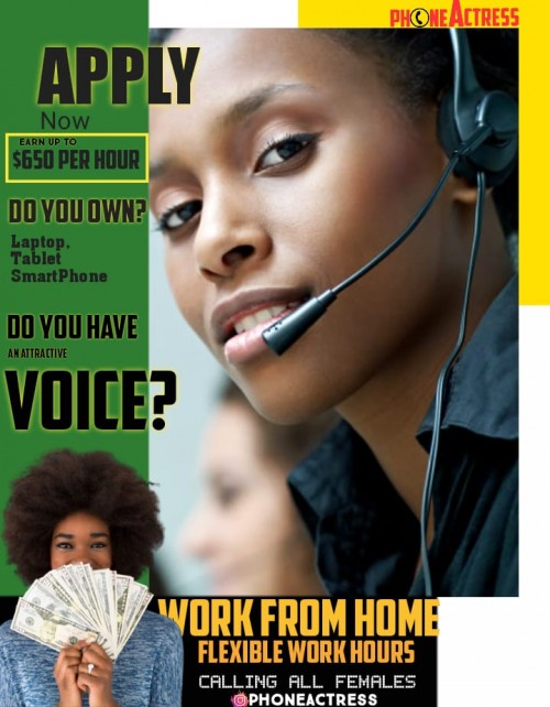 WFH Fulltime Job Ladies Only @phoneactress (IG)