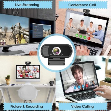 Webcam HD 1080p Web Camera, USB PC Computer Webcam
