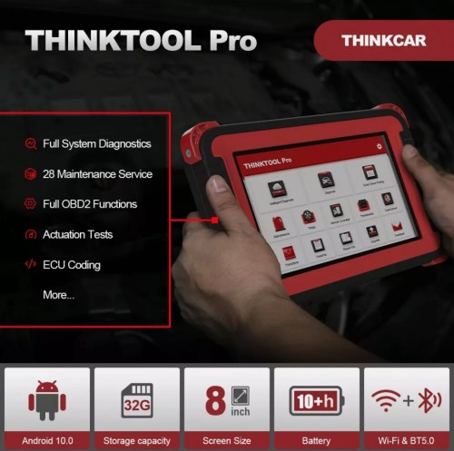 2021 THINKTOOL PRO OBD2 Scanner Auto ALL Systems T