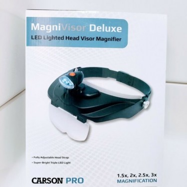 Carson Pro Serie LED Lighted Head Visor Magnifier 