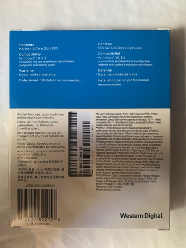 Band New Sealed 2.5” Western Digital Blue 500GB SS